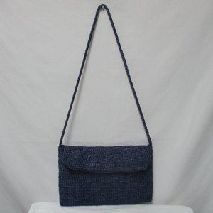 Vtg Genie Raffia Shoulder Bag Clutch Purse bag